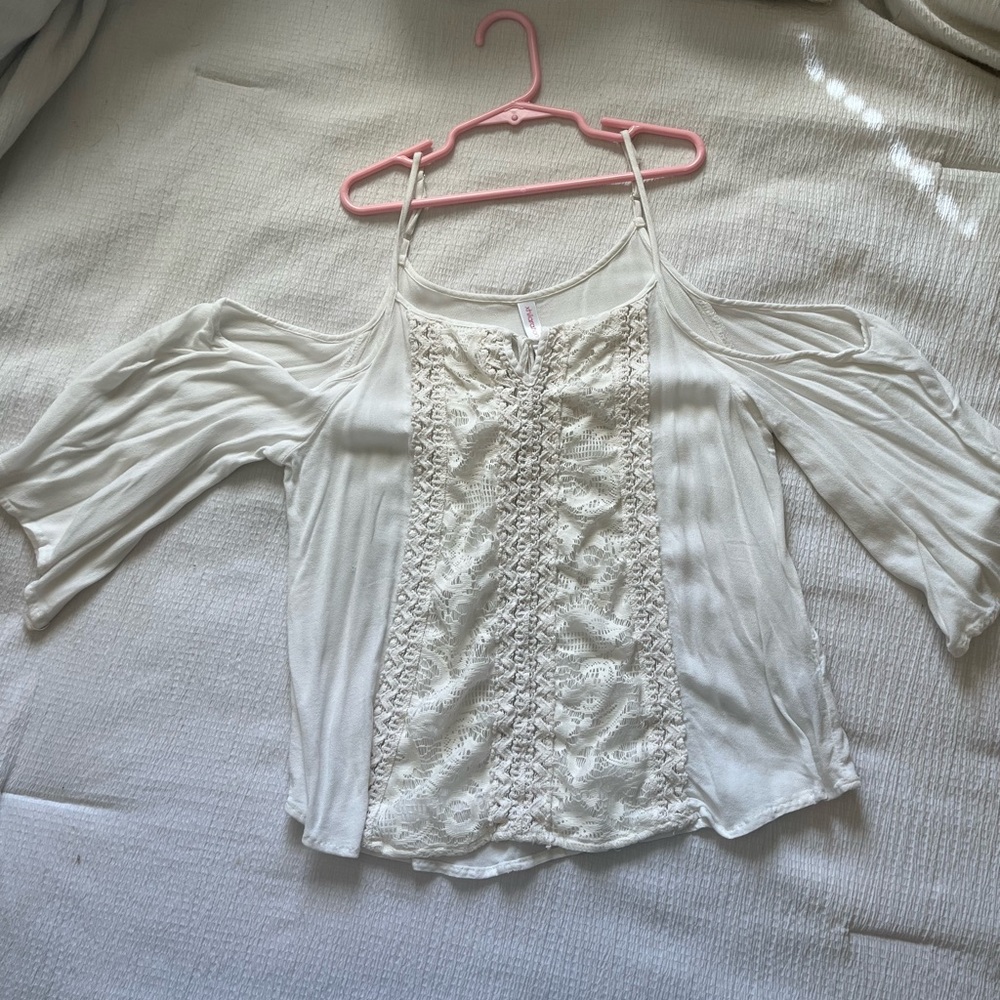 White Off the Shoulder Boho Tank
